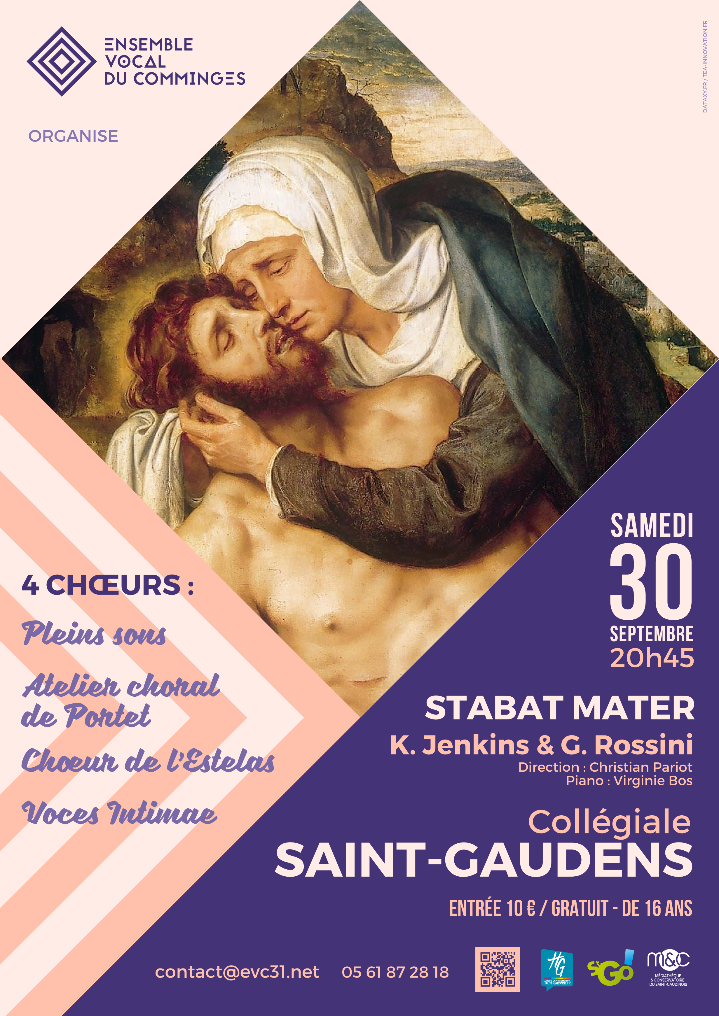 30 septembre 2017 : Concert Stabat Mater Rossini et Jenkins avec les 4 chœurs