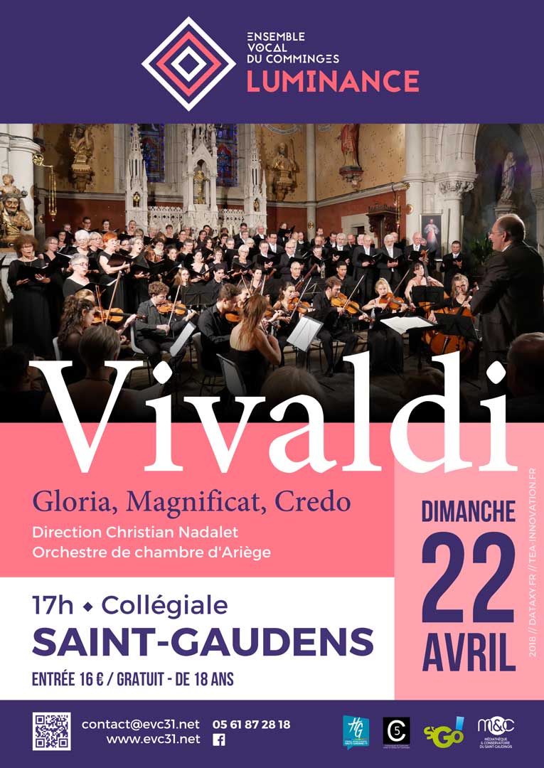 Concert Vivaldi le 22 avril 2018 à Saint -Gaudens