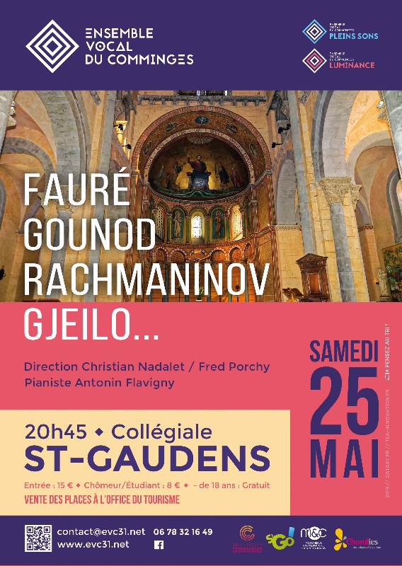 Concert à la collégiale de Saint Gaudens le 25 mai 2019