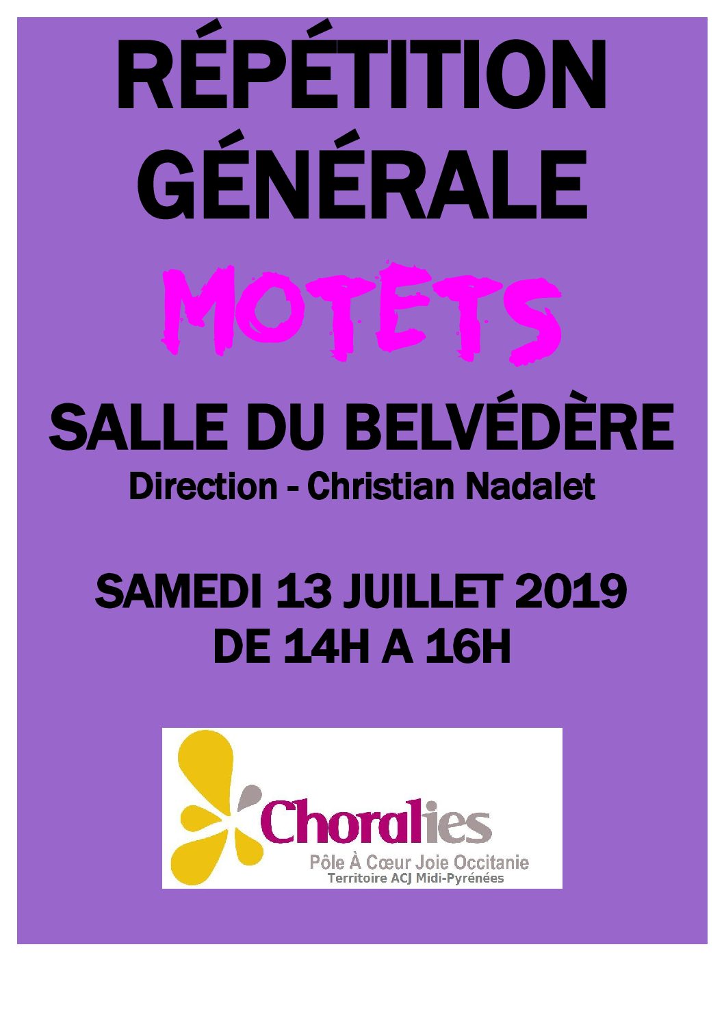 Répétition générale en vue des Choralies à Vaison La Romaine