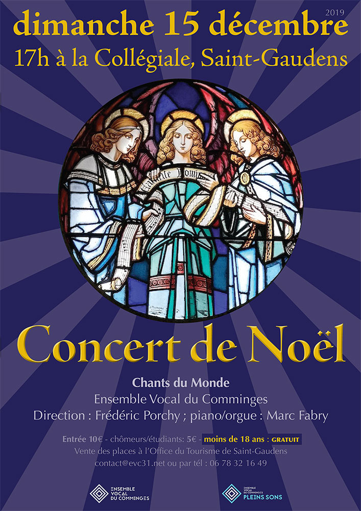 Concert de Noël à la collégiale de St Gaudens – 15 décembre 2019 – 17h