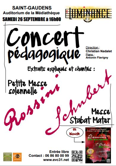 26 septembre 2015 : Concert pédagogique