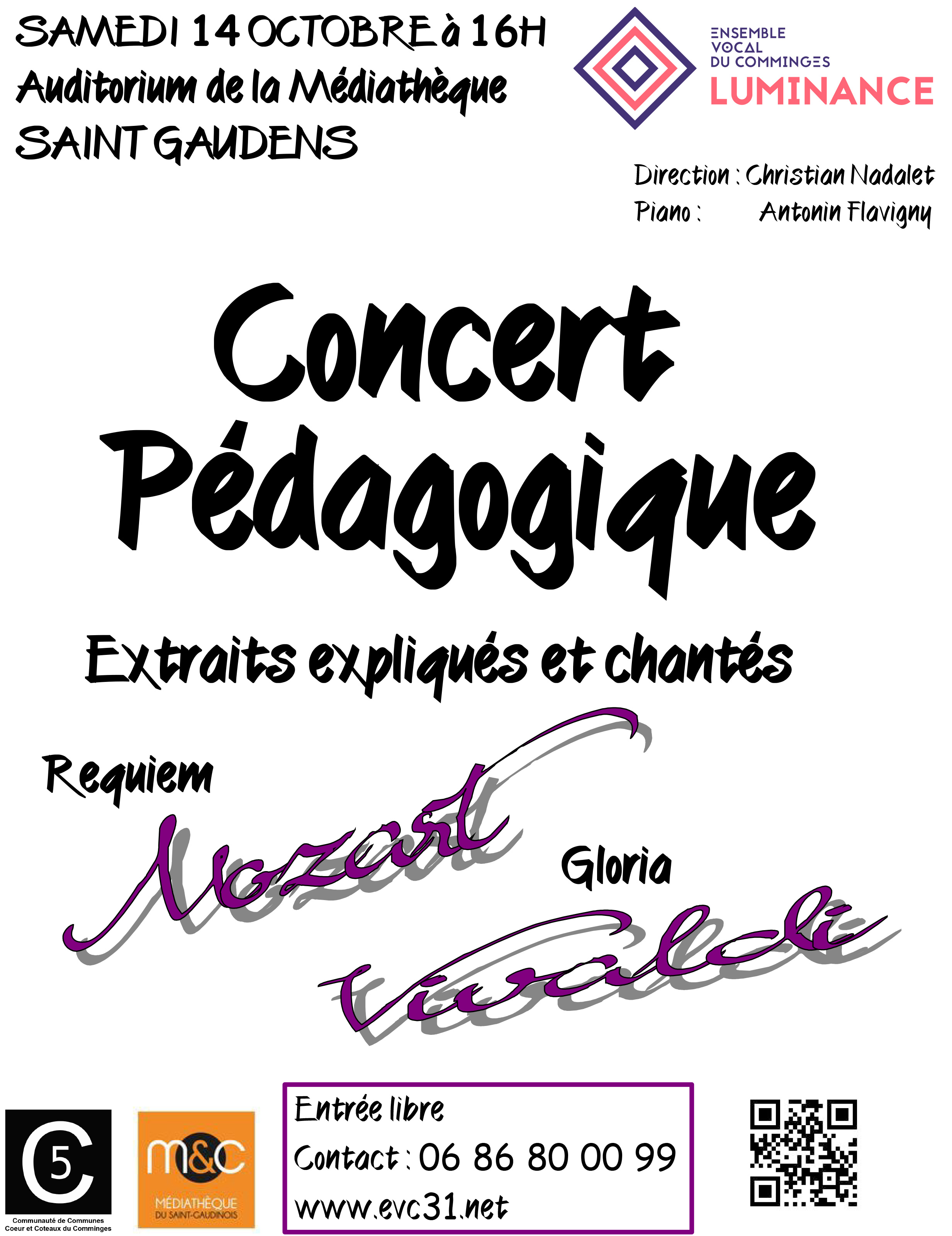 14 octobre 2017 : Concert pédagogique